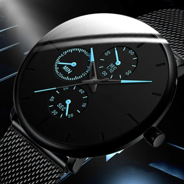 2024 Mens Luxury Watches for Men Business Casual Ultra Thin Clock Male Stainless Steel Mesh Belt Quartz Watch relogio masculino - Image 6