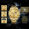 OLEVS Men's Watches Top Brand Luxury Watch for Men Original Waterproof Stainless Steel Chronograph Moon Phase Date Rota Dial - Image 4