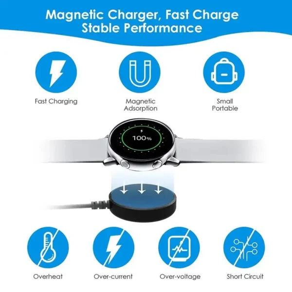 Magnetic Charger For Samsung Galaxy Watch 6 5 Pro Fast Charging USB Charging Dock For Samsung Watch 5 4 3 2 1 Universal Charging - Image 5