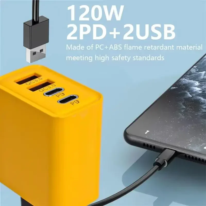 XIAOMI 120W Fast Charger TypeC 10A Cable Ultra Fast Charge 4Port USB C PD High Speed Charger Adapter For Xiaomi iPhone 16 Huawei sinsa - Image 4