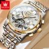 OLEVS Men's Watches Classic Busniess Multifunctional Calendar Watch for Man Waterproof Luminous Automatic Flywheel Mechanical - Image 2