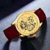 WOKAI high quality Men's Luxury belt Fashion quartz watch Men's Rome Business Student Sport Dragon of Gold waterproof clock - Image 2