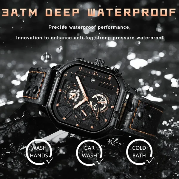 POEDAGAR Fashion Quartz Men Watches Top Brand Waterproof Luminous Chronograph Sports Watch Relogio Masculino reloj High Quality - Image 3