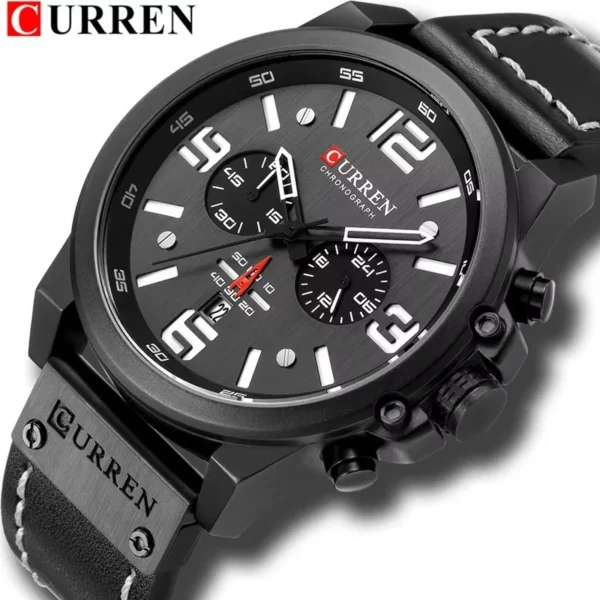 Curren 8314 Quartz Watch for Men Chronograph Sport Mens Watches Clock Leather Male Wristwatch Relogio Masculino Fashion Gift - Image 2