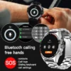 Hotsale Silver Gold Stainless Steel Color Sk27 Smart Watch 1.58 Inch Bt Call Nfc Wireless Charging Smartwatch - Image 3