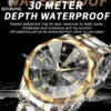 BINBOND B2521 Fashion Luxury Business Men Watches 30M Waterproof Week Date Clock Sport Quartz Mens Wristwatch Relogio Masculino - Image 3
