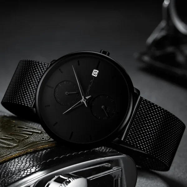 Men Watches Luxury Brand Date Calendar Watches Men Stainless Steel Mesh Watch For Mens Casual Quartz Watch Relogio Masculino Hot - Image 5