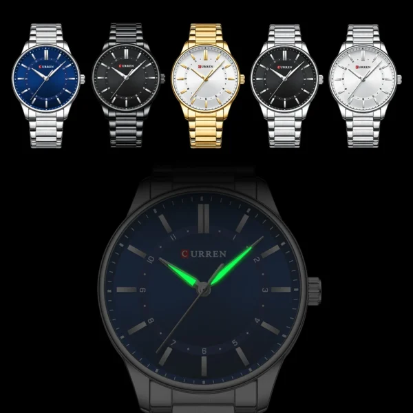 CURREN Brand 2022 Vintage Classic Watch Men Watches Stainless Steel Waterproof Strap Sport Quartz Army Relogio Masculino Reloj - Image 2