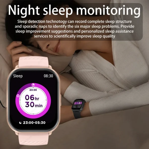 2024 New For Xiaomi Smart Watch Men Women Bluetooth Call Heart Rate Blood Oxygen Voice Assistant 100+Sports Man Smartwatch+Box - Image 5