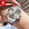 OLEVS Brand Original Simplicity Men's Watches Waterproof Stainless Steel Quartz Watch Luminous Date Roman Scale Male Wristwatch - Image 3