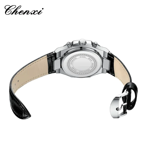 CHENXI Watch Men High-end Leather Strap Chronograph Quartz Clock Waterproof Square Watches Luxury Men 2024 - Image 3