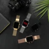 Luxury Gold Sliver Men's Digital Watch Waterproof Simple Metal Magnetic LED Wrist Watch Diaplay Time Date Mens Electronic Watch