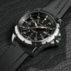 SAPPHERO Luxury Watches for Men 50M Waterproof Silicone Strap Stainless Steel Quartz Clock Sport Casual Wristwatch - Image 3