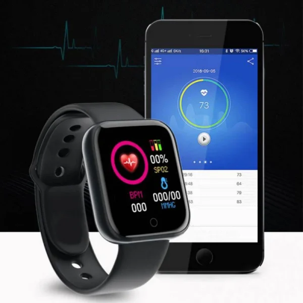 Xiaomi Sports Smartwatch Women Men Smart Watch connected Music Control Player Fitness Step Sleep Monitor Y68 D20 Alarm Clock - Image 5