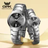 OPK 8105 Luxury Couple Watch Waterproof Luminous Calendar Stainless Steel Wristwatch Original Quartz Watches For Women And Men - Image 3