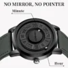 FOXBOX Mens Watches Creative Scrolling Pointer Magnetic Force Quartz Wristwatch Genuine Leather Watch Man Relogio Masculino+Box - Image 4