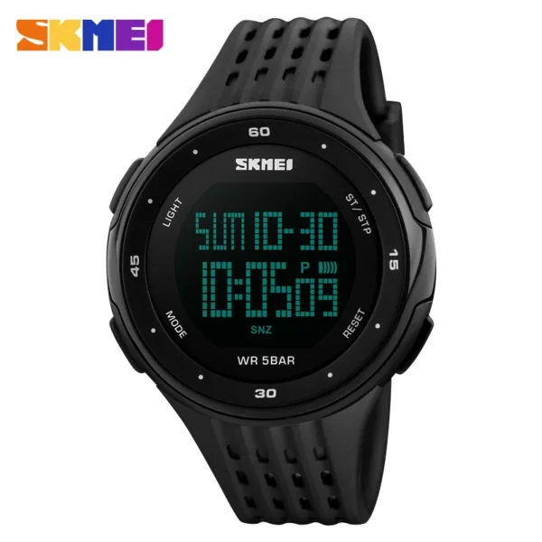 SKMEI 1219 Mens Ladies Digital Clock Relogio Masculino Outdoor Sport Watches Men Women Waterproof LED Sport Military Watches - Image 6