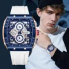 CURREN Top Brand Men's Watches Luxury Square Quartz Wristwatch Waterproof Luminous Chronograph Watch for Men Date Clock - Image 2