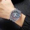 SKMEI 2100 Waterproof Men Watch Countdown Stopwatch Led Light Electronic Movement Wristwatch 5Alarm Clock 2 Time Digital Watches - Image 4
