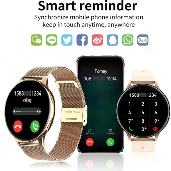 Xiaomi NFC Smart Watch 2024 For Bluetooth Calls Waterproof Smartwatch Men Watches Women Fitness Bracelet Custom Watch Face - Image 2
