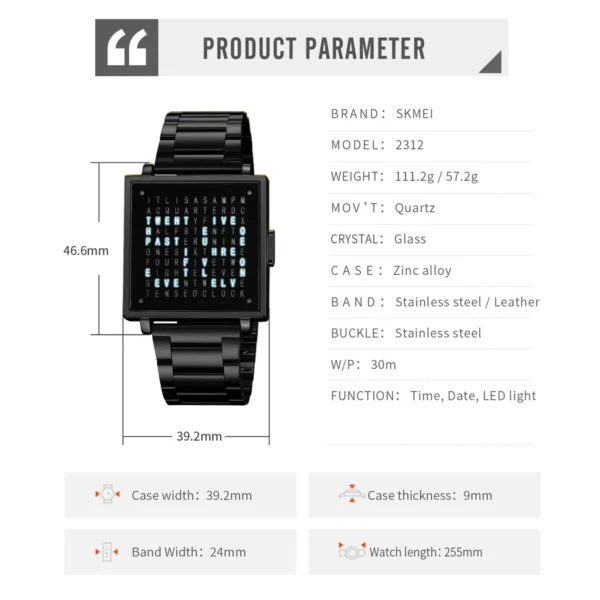 Skmei Fashion Military Wristwatch For Men Women Waterproof Clock LED Light Outdoor Digital Sport Electronic Watches Reloj Hombre - Image 6