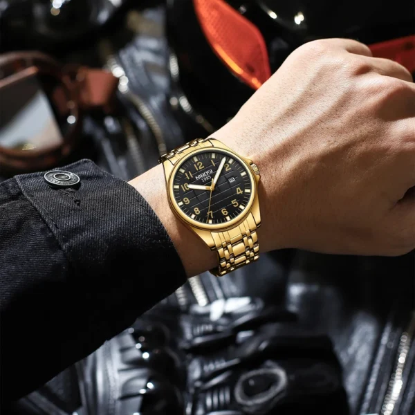 2023 NIBOSI Top Brand Quartz Watch Men Waterproof Sport Military Wristwatch Men Business Stainless Steel Male Clock Reloj Hombre - Image 6