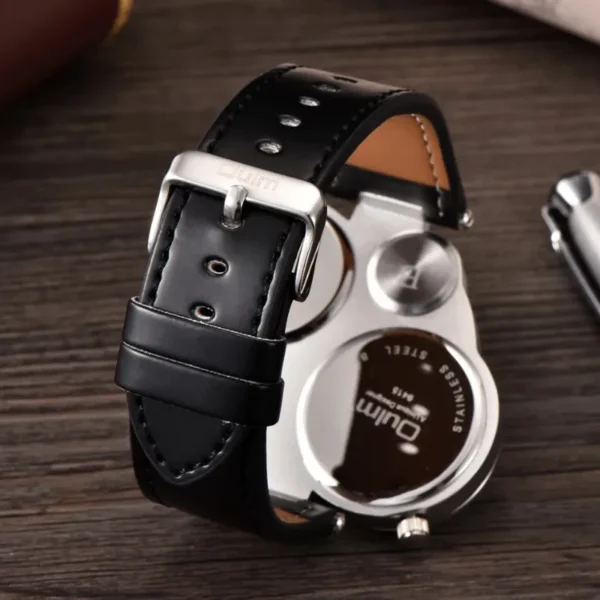 Men Chic Dual Movement Quartz Sport Watch Creative Dials Digital Bracelet Watches Waterproof Outdoor Thermometer Compass Clock - Image 5