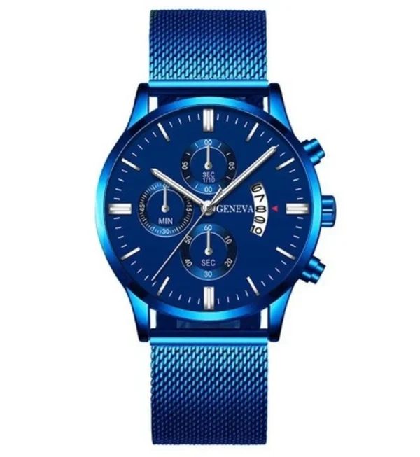 Mens Watches Waterproof Mesh Belt Man Wrist Watch Calendar Quartz Watch Luxury Business Dress Watch for Men Fashion Male Clock - Image 3