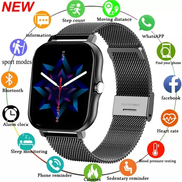 Y13 Smart Watch Sport Fitness Heart Rate Monitor Bluetooth Calling Information Reminder Full Touch Screen Fashion Men Women D18