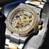 LONGLUX automatic watch luxury stainless steel wholesale mechanical wristwatches skeleton waterproof diamond mens watch men gift - Image 2