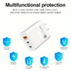 2PCS Fast Charging USB Type C Charger US Plug PD QC3.0 Quick Charge Wall For Phone Adapter For iPhone Xiaomi Huawei Samsung - Image 4