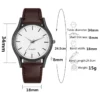 Simple Vintage Classic Couple Watches 2024 Women for Men Watches New Leather Strap Quartz Wristwatches Relogio Montre Parejas - Image 5