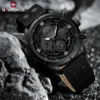 NAVIFORCE Men Watch Waterproof Genuine Leather Strap Military Sport 1/10 Second Chronograph Date Quartz Wristwatch Reloj Hombre - Image 5