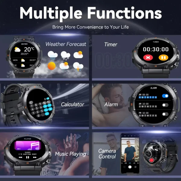 K56Pro Smart Watch 1.39 Inch HD Men Outdoor Sports Bluetooth Call Smartwatch Women Health Monitor Wristwatch Fitness Bracelet - Image 3