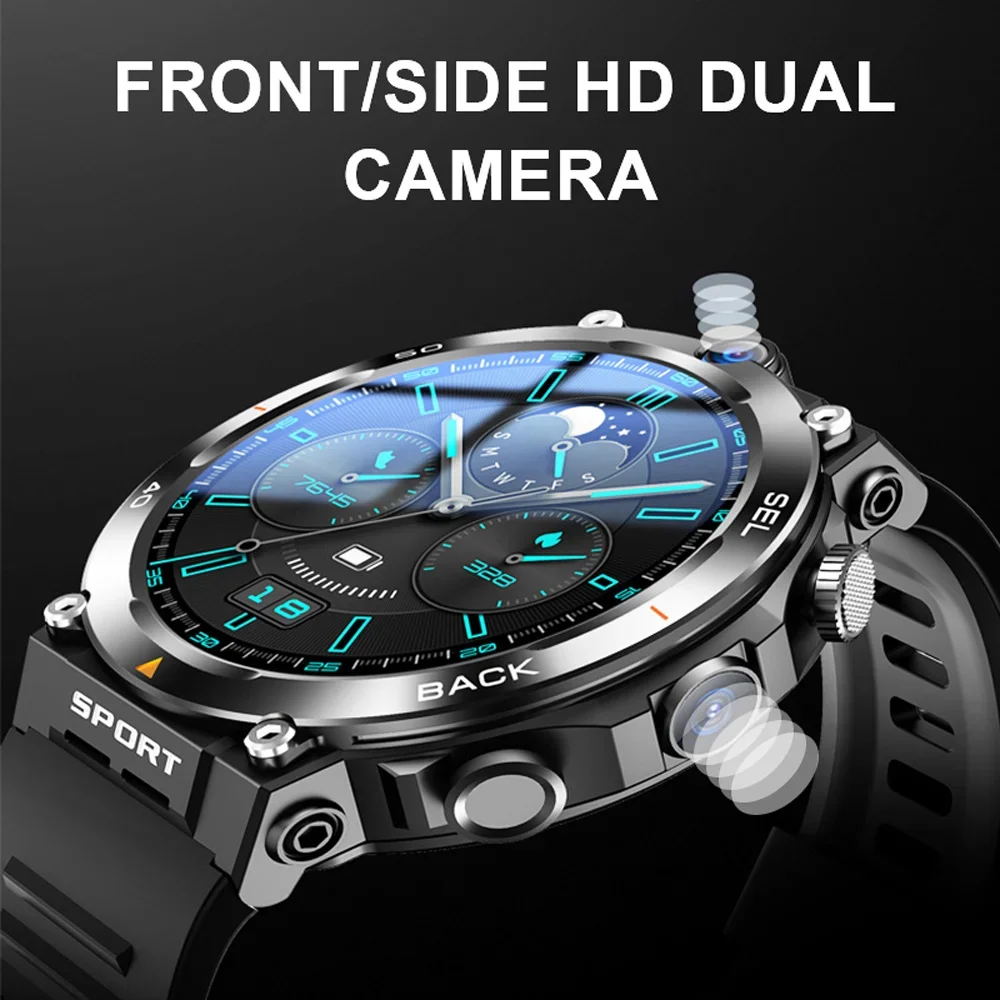 4G LTE Smartwatch 2024 Android os GPS Video Voice Wi-Fi Call Messaging HD Dual Cameras 4G Sim Card WIFI Men's Smart Watch 2024 - Image 5