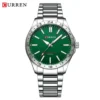 CURREN 8452 Men Quartz Watch Simple Fashion Leisure Business Clock Black Silvery Stainless Steel Strap Wristwatch for Male - Image 3