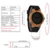 Vintage Wooden Black/Coffee/Green Dial Natural Bamboo Wood Watch for Men Leather Wooden Clock Male Hour Top Gift Reloj de madera - Image 4