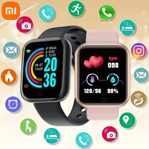 Xiaomi Sports Smartwatch Women Men Smart Watch connected Music Control Player Fitness Step Sleep Monitor Y68 D20 Alarm Clock