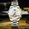2023 New GLENAW Original Design Men's Automatic Mechanical Watch Leisure Fashion Nightlight Date Watch Waterproof Nightlight+Box