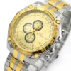 Men Watches Quartz Silver-gold Stainless Steel Wristwatch Male Clock Classic Dress Business Pilot Luxury Automatic Watch - Image 2