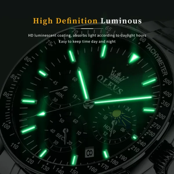 OLEVS Best Selling Original Watches for Men High Quality Stainless Steel Multifunction Mens Watch Fashion Trend Wrist Watch Men - Image 5