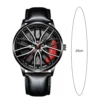 Men Quartz Watch Round Hidden Clasp Chronograph with Car Wheel Rim Hub Design Automatic Quartz Wristwatch Male Clock for Office - Image 6