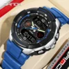 SANDA Top 6197 Korean Student Electronic Watch Sports Multi functional Alarm Clock Waterproof Men's Watches 2024 - Image 2