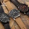 OCHSTIN Authentic Waterproof Sports Men's Watch Three-eye Calendar Quartz Watch Fashion Leather Belt Male Casual Wirstwatch - Image 3