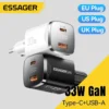 Essager 33W GaN USB Type C Charger Digital Display PD Fast Charging For iPhone 16 15 14 Pro Max iPad Mini 6 Xiaomi Samsung S22