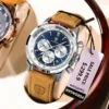 POEDAGAR Top Brand Luxury Man Watch Waterproof Chronograph Luminous Date Wristwatch For Men Quartz Leather Men's Watches Sprots - Image 4