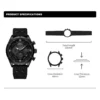 NAVIFORCE Men Watch Waterproof Genuine Leather Strap Military Sport 1/10 Second Chronograph Date Quartz Wristwatch Reloj Hombre - Image 2