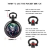 Joker Themed Glass Dome Quartz Pocket Watch Classic Arabic Numeral Dial with Durable Chain for Men Creative Gifts - Image 6