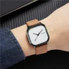 Fashion Watch Simple Square Dial PU Leather Quartz Men Business Watch Wristwatch for Men Clock for Women Montre Homme - Image 5