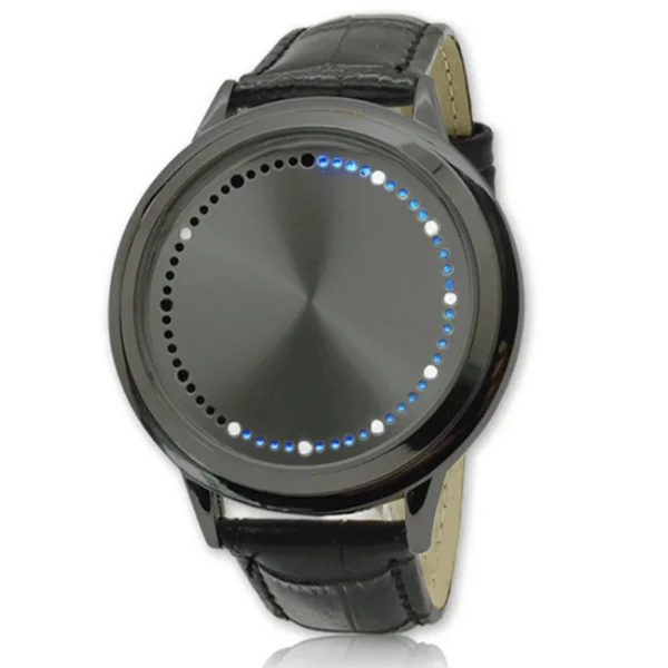 Fashion Led Watch Touch Screen Watch Men Creative Dot Matrix Blue Light Led Watch Electronic Watch Couple Watches Reloj Hombre - Image 5